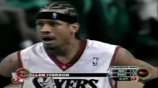 NBA Playoffs 2003 Game 1 Philadelphia 76ers vs. Charlotte Hornets Allen Iverson vs. Baron Davis