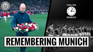 Munich Air Disaster & The Busby Babes Remembered 🌹 Erik ten Hag’s Tribute | 65th Anniversary