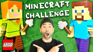 LEGO Minecraft Build Challenge! Steve Alex Masters Mojang Studios - Episode 46