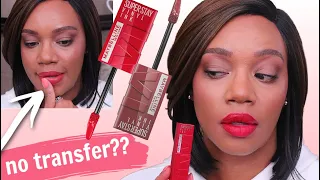 LIP SWATCHES of the **New** Maybelline Superstay Vinyl Ink Lipsticks!!