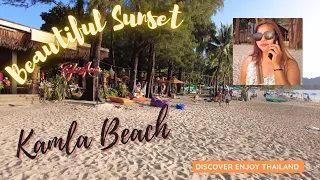 [4K] 🇹🇭 Walk through Café Del Mar And A Beautiful Sunset At Kamala Beach Phuket Thailand