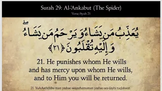 Quran: 29. Surah Al-Ankabut (The Spider): Arabic/English translation/Audio/Text