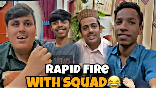 Rapid Fire Challenge With Squad😂🔥😂 || Kon Jeeta Hoga😳👀 || Hamza Butt Vlogs ❤️