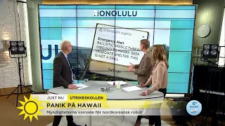 Panik på Hawaii när myndigheten varnade för robot - Nyhetsmorgon (TV4)