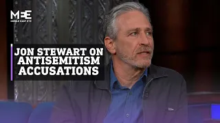 Jon Stewart comments on support for Palestinians, antisemitism accusations