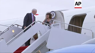 US Vice-President Pence boards plane for Asia