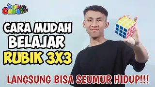 TUTORIAL CARA MUDAH MENYELESAIKAN RUBIK 3X3 #aziseritona