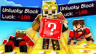 WYŚCIG ZAKAZANYCH LUCKY BLOCK w MINECRAFT (-100 SZCZĘŚCIA) | Lucky Block Race