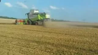 Wheat Harvest 2016  Claas Lexion 580 + V750