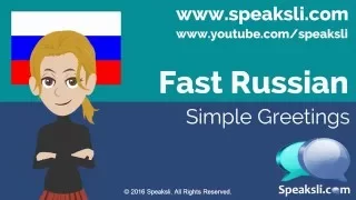 Russian Greetings | Learn Russian | Speaksli