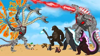 MECHA GODZILLA, SHIN, KONG vs MECHA KING GHIDORAH: Revive Strength FUNNY CARTOON