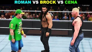 WWE 2K20 ULTIMATE BATTLE 'Roman Vs Brock Vs Cena' Gameplay | WWE 2K20 PS5 LIVE Gameplay ||