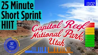25 Minute Short Sprint HIIT | Indoor Cycling Workout | Capitol Reef, Utah