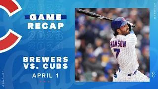 Cubs vs. Brewers Game Highlights | 4/1/23