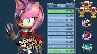 My new record trophy with Rusty Rose - Sonic Forces Speed Battle