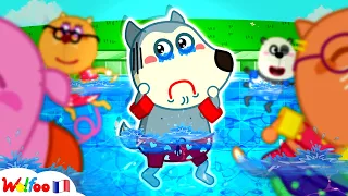 Wolfoo Va Nager Pour La Première Fois Dans La Piscine 😭 Dessin Animé Pour Bébé 🎉 @WolfooFR