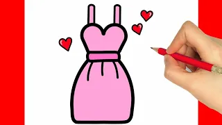 HOW TO DRAW A DRESS EASY