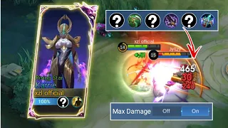 20 KILLS!! KARRIE FULL ATTACK SPEED BUILD FOR MAXIMUM DAMAGE😱 | MLBB