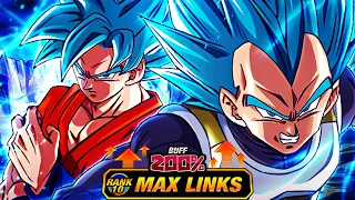 NOW ON GLOBAL! LEVEL 10 LINKS 100% RAINBOW STAR ROF BLUEGOKU/VEGETA! (DBZ: Dokkan Battle)