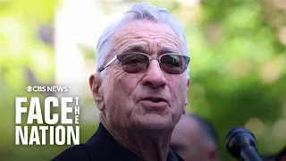 Robert De Niro, Jan. 6 officers campaign for Biden outside Trump trial