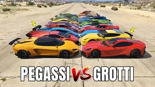 GTA 5 ONLINE - PEGASSI VS GROTTI (WHICH IS FASTEST?) | Lamborghini VS Ferrari