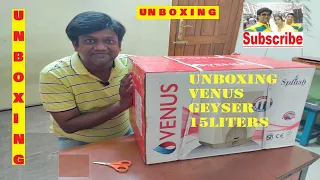 VENUS WATER HEATER GEYSER|SPLASH 15-Litre|Double Ceramic Heating Elements|UNBOXING|5 Star|In Tamil