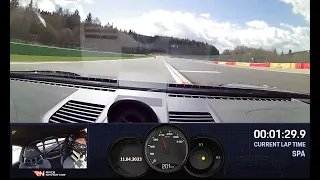 Porsche 992 GT3RS Spa-Francorchamps - 2:35.1 lap (Cup2 tires)
