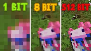 water bucket MLG in 1 bit 2 bit 4 bit 8 bit 16 bit 32 bit 64 bit 128 bits 256 bit 512 bit