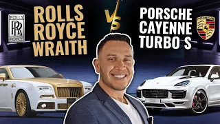 Rolls Royce Wraith VS Porsche Cayenne Turbo S!!   Car Talk With Carlos Reyes