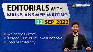 Editorial Discussion & Analysis  22nd September 2022