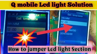 24 pin lcd light solution || 24 pin lcd light jumper | QMobile, Voice Mobile & MAXX Mobile LCD Light