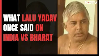 Old NDTV Video Of Lalu Prasad Yadav Explaining Difference Between India, Bharat Goes Viral