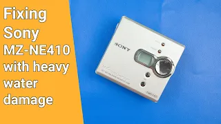 Repairing Sony MZ-NE410 with heavy water damage !