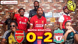 Arsenal 0-2 Liverpool | Full Fan Reactions | Kiwior Diaz