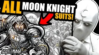 Drawing ALL MOON KNIGHT SUITS in 1000 Min | 100 Min | 10 Min | 1 Min | 10 Sec & 1 Second!