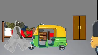 Granny vs Team Hulk Rickshaw Funny Animation - Drawing Cartoons 2 - Raza Animations