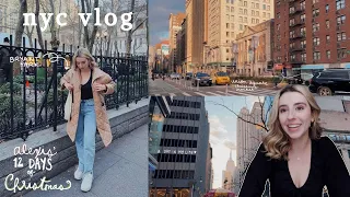 nyc vlog: bryant park, union square christmas market, spend the day with me | 12 days of christmas