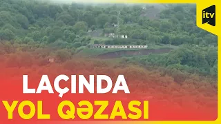 Laçının Zabux kəndi ərazisində yük maşını aşdı, sürücü öldü