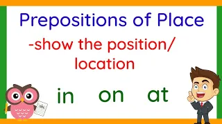 Prepositions of Place (in, on, at)