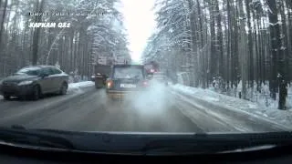 22.01.2014. место аварии ПАЗика под Резванью (Калуга)