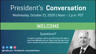 President's Conversation: Navigating cancer and cancer research during COVID-19