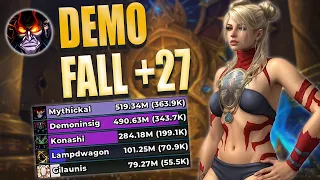 Demonology Warlock | 363.9K Overall | Galakrond's Fall Mythic +27 | WoW Dragonflight 10.2