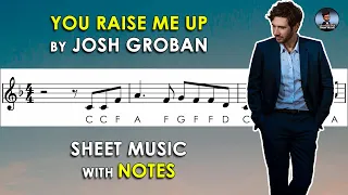 You Raise Me Up | Sheet Music with Easy Notes for Recorder, Violin and Piano Backing Track