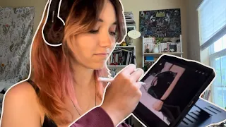 Draw with me! No music/talking 🎧 drawing on iPad (ASMR?)