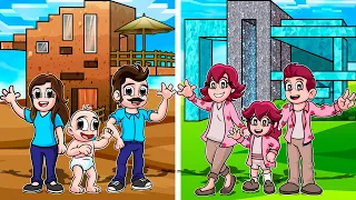 Casa de DIAMANTE PRO vs casa de TIERRA NOOB 😱💎BEBENOOBSI VS BEBÉNOOB en MINECRAFT