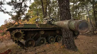 Abandoned Vietnam War Tank and Helicopter