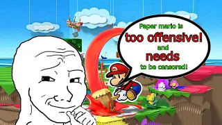 "paper mario is TOO OFFENSIVE and MUST be censored" apparently