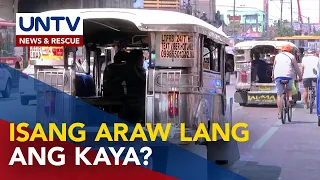 Ilang jeepney drivers na sumama sa unang araw ng transport strike, balik-pasada na