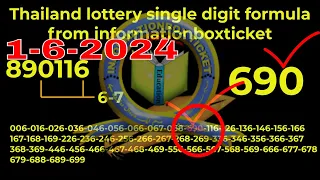 1-6-2024 Thailand lottery single digit formula from informationboxticket