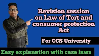 entire Law of torts and consumer protection act for CCSU,#law_with_twins,#vlog_with_twins